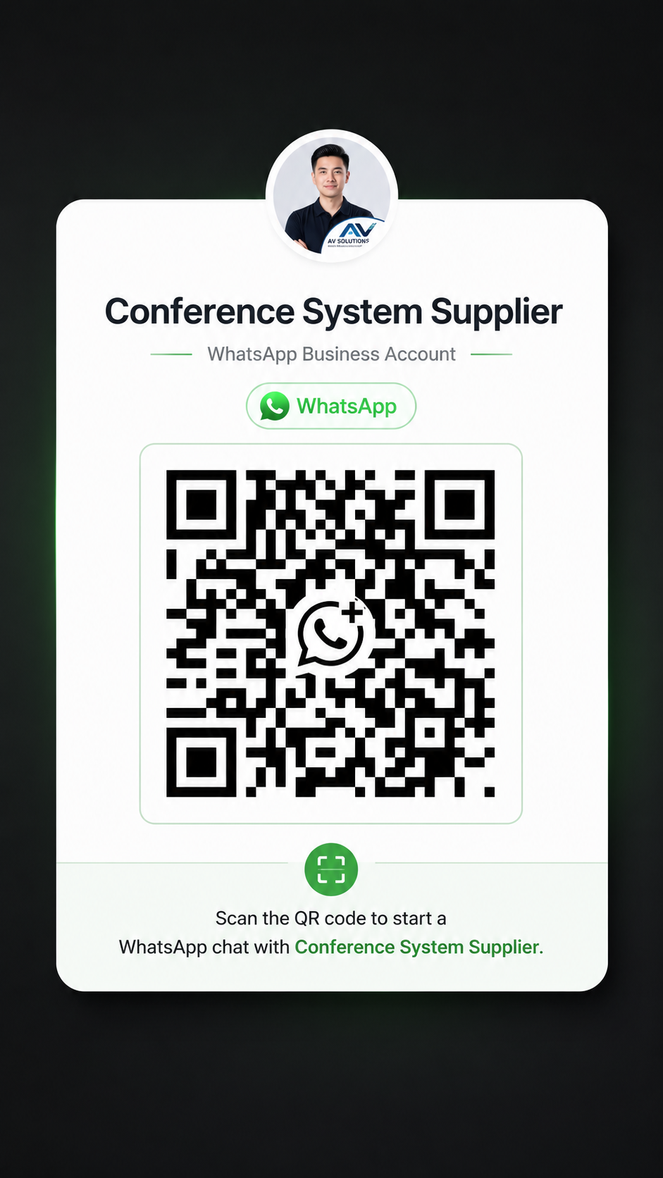 WhatsApp QR code — scan to chat