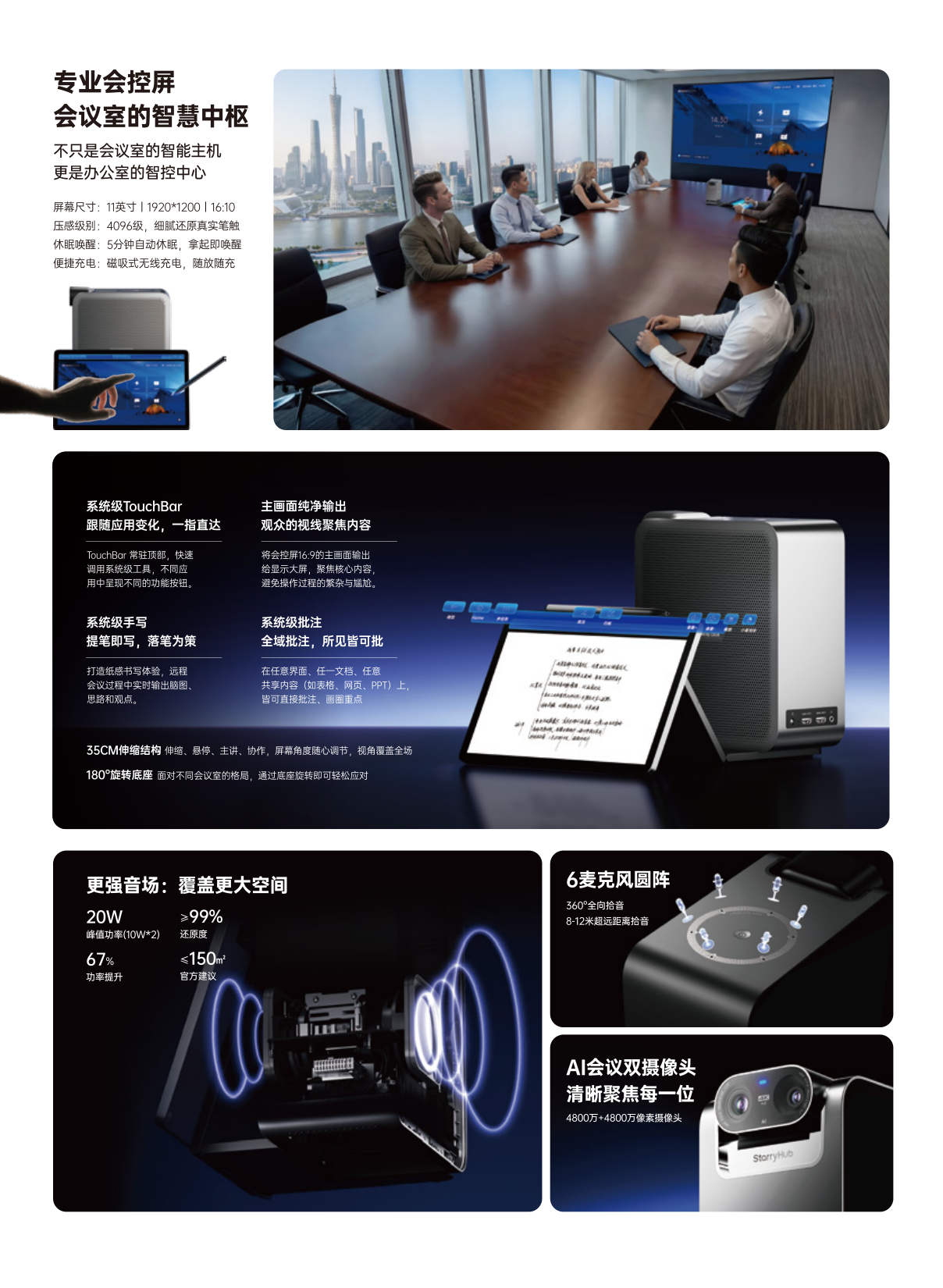 Studio50 touch workstation and meeting room